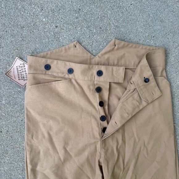 Frontier Classics Tan Western Civil War Old West Reenactment Pants 36x37 NWT - Picture 9 of 9